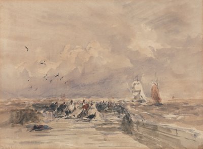 Dieppe Pier, steife Brise von David Cox